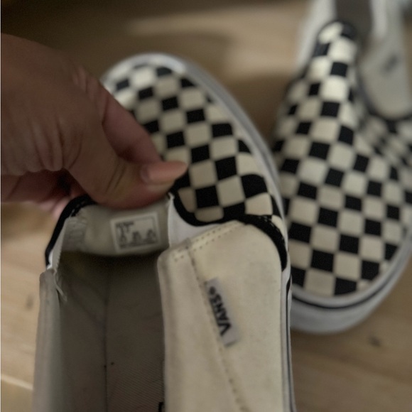 Vans Black and White Checkerboard Slip-Ons - Picture 6 of 7